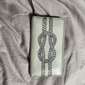 Brighton White and Gray Wallet